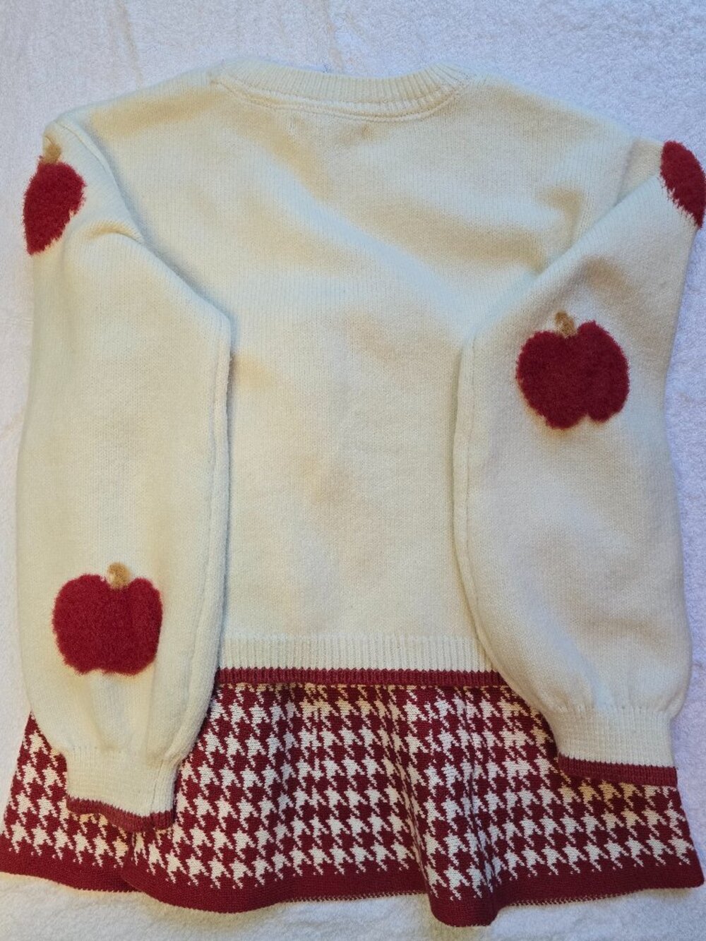 Cupcakes & Cashmere Girl's Sweater and Houndstooth Skirt Set - Apples - Picture 2 of 9